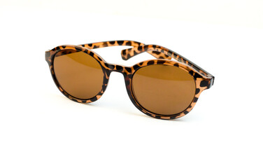 two sunglasses on white background