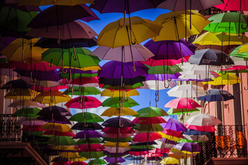 Fototapeta na wymiar colorful umbrellas 