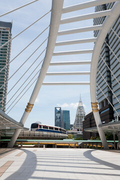 Fototapeta Thailand, Bangkok, Modern architecture in city