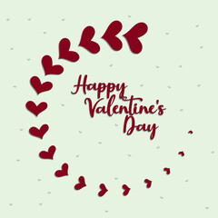 Happy Valentine's Day vector background.