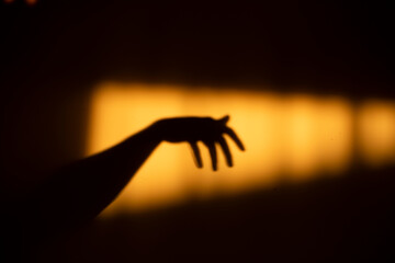 silhouette of hands