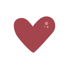 Vector heart shape symbol design on white