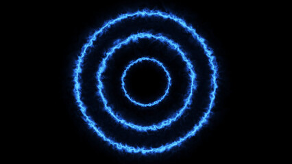 Blue Nebula Energy Light Concentric Circles