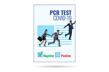 Business people in the coronavirus covid-19 test concept