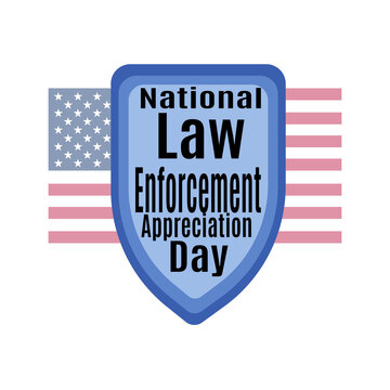 National Law Enforcement Appreciation Day, Idea For Poster, Banner, Flyer Or Postcard