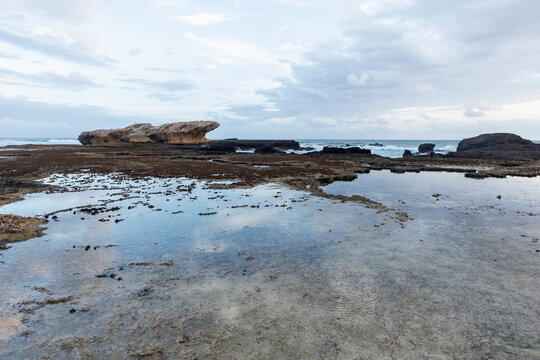 South Africa, Western Cape, Rock formations and tidal pools in Lekkerwater Nature Reserve