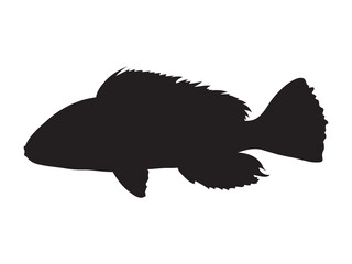 Black silhouette of a fish