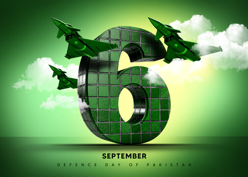 6 September Poster, Defense Day Of Pakistan, 3D Illustration.