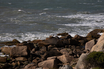 waves and rocks