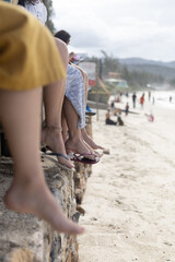 woman walking on the beach