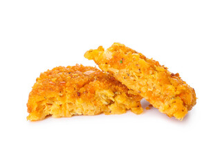 Tasty lentil cutlet isolated on white