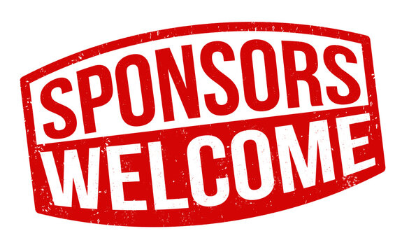 Sponsors welcome grunge rubber stamp