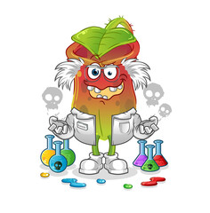 Nepenthes mad scientist illustration. character vector