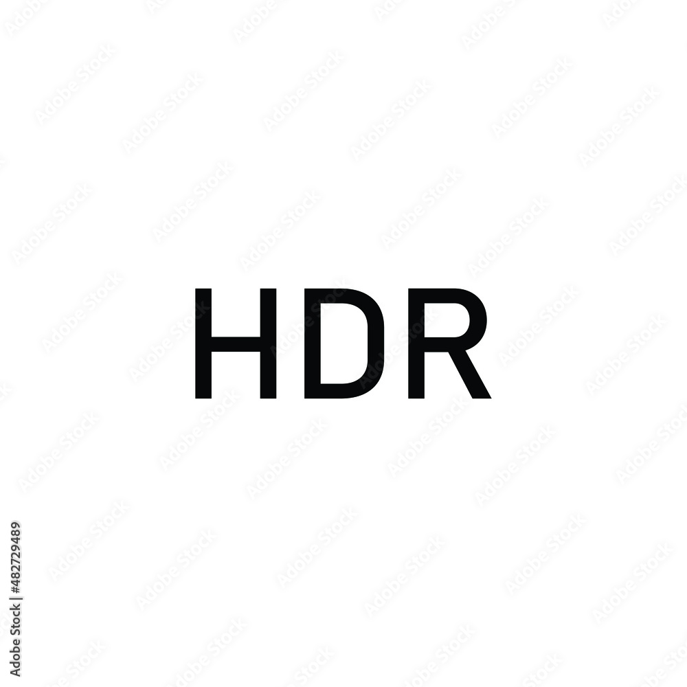 Poster hdr icon vector high dynamic range imaging