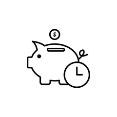 Money bank icon. Piggy bank - saving money icon