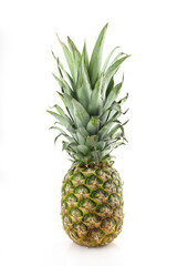 Fototapeta premium Whole pineapple fruit isolated on white background