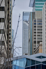 Fototapeta premium Downtown of calgary elegant high-rise buildings