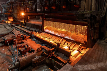 Furnace for heating metal forgings and ingots.