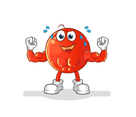 turkish flag muscular cartoon. cartoon mascot vector