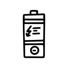 battery line vector doodle simple icon design