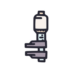 inside micrometer color vector doodle simple icon