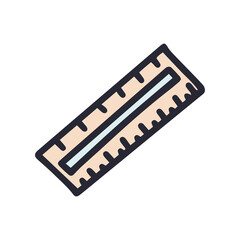 ruler color vector doodle simple icon design