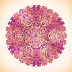 Mandala. Beautiful vintage round pattern in vector.