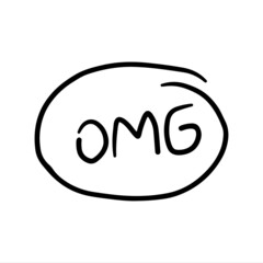 doodle bubble talk. vector illustration