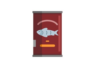 Sardines can. Simple flat illustration.
