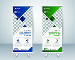 Business Roll up banner design layout template