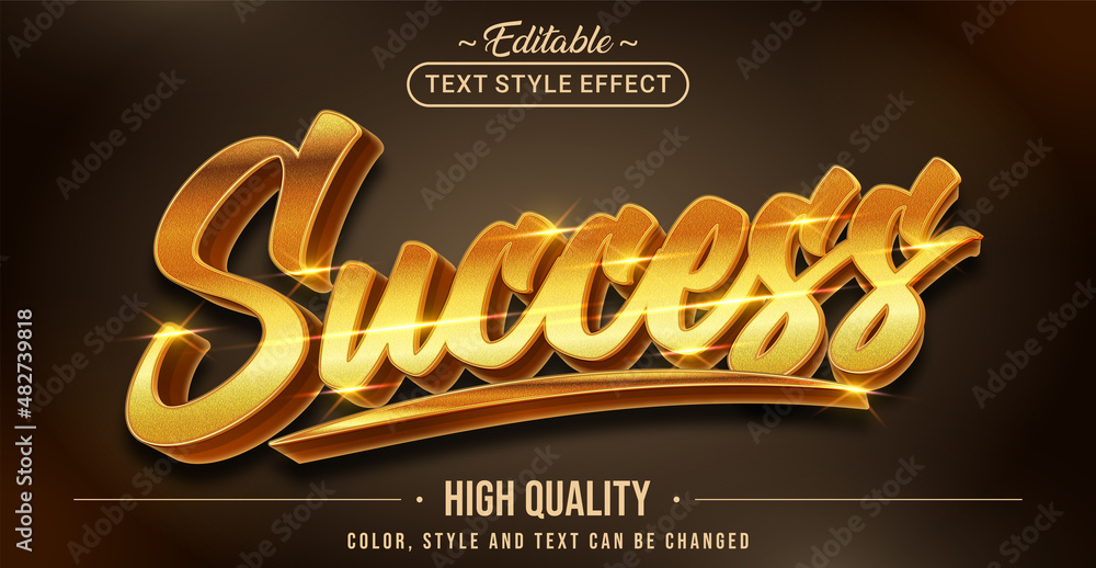 Poster editable text style effect - golden glitter text style theme.