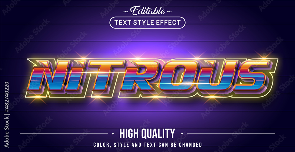 Poster Editable text style effect - Nitrous text style theme.