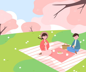 A collection of exciting spring scenery illustrations.
