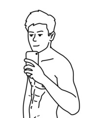 black and white of man cartoon for coloring