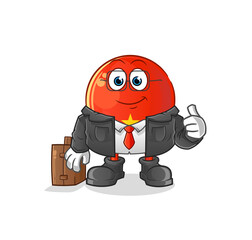 vietnamese flag office worker mascot. cartoon vector