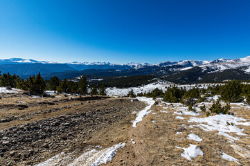 snow covered mountains
