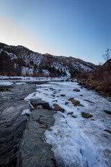 river in the mountains
