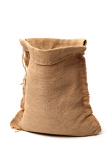A jute bag isolated on a white background.