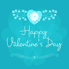 14 February happy valentines day greeting card vector illustration stock illustration
