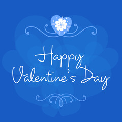 Naklejka na ściany i meble 14 February happy valentines day greeting card vector illustration stock illustration