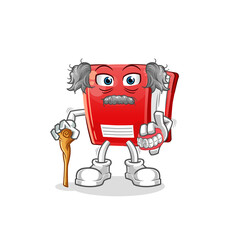 book white haired old man. character vector