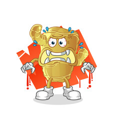 Ginger monster vector. cartoon character