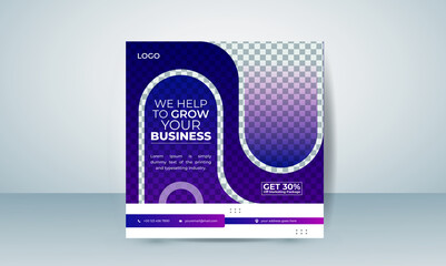 Fototapeta premium Creative unique editable Social media post layout design template