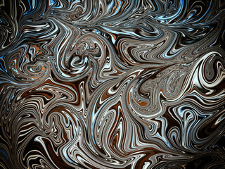 Abstract flowing metal background with many colors