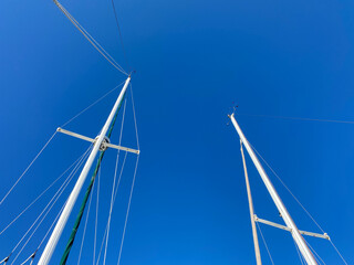 Boat Masts from a low angle