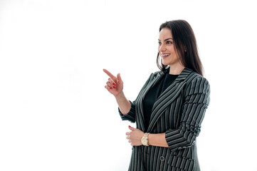 A mulher empreenderora em um ensaio fotográfico corporativo.