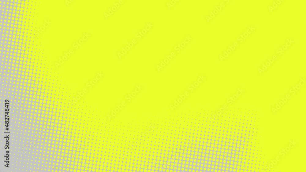 Poster dots halftone yellow gray color pattern gradient texture background.