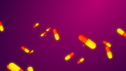 Drug prescription for pills medicine capsule pattern background. Abstract healthcare technology and science medical concept.