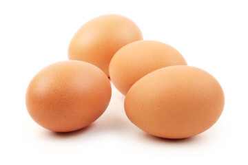 eggs isolated on white background