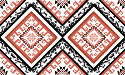 Ethnic Abstract Geometric Design for traditional seamless geometric patterns, traditional designs for backgrounds, carpets, wallpapers, clothing, wrap, fabric, vector, batik, embroidery style.